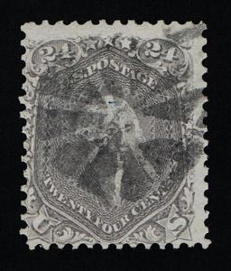 GENUINE SCOTT #78b USED VF 1861 TRUE GRAY COLOR WITH A CIRCLE OF WEDGES CANCEL