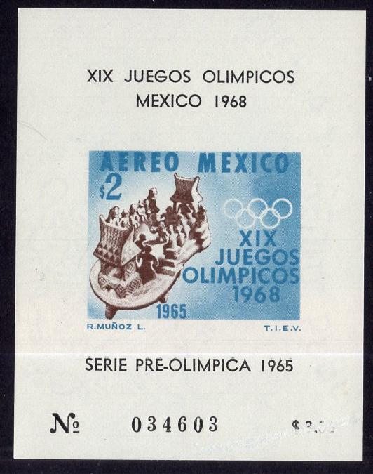 Mexico C311a Summer Olympics Souvenir Sheet MNH VF