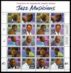 United States - Scott 2992b - Mint-Never-Hinged - Pane of Twenty Stamps