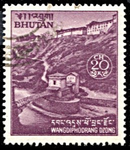 Bhutan 125, used, Wangdiphodrang Dzong