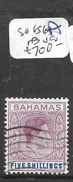 BAHAMAS (PP2501B) KGVI 5/-  SG 156A  VFU