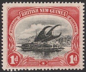 PAPUA 1901 BNG Lakatoi 1d black & red, wmk horizontal. MNH **.