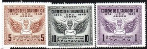 El Salvador C122-C124 Set Mint hinged