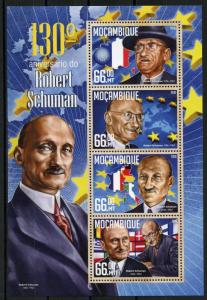 MOZAMBIQUE 2016 130th BIRTH ANN OF ROBERT SCHUMAN EUROPEAN UNION SHT  MINT NH