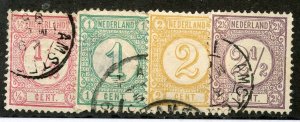 Netherlands, Scott #34-37, Used, complete set