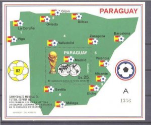 Paraguay Mi.bl.377 MNH s/s Football-82