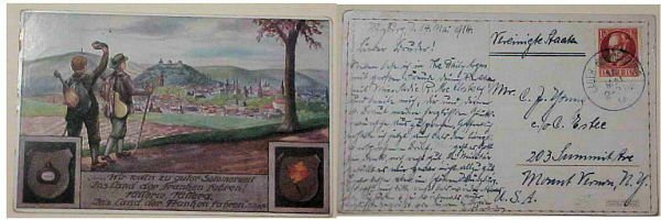 BAVARIA  1914 PATRIOTIC  PICTURE CARD CAGER H--MELBURG