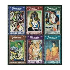 Togo 868-870,C217-C219,C219a,MNH.Michel 1025-1030,Bl.82. Picasso paintings 1974.