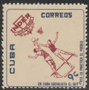 1962 Cuba Stamps Sc 731 Basketball  National Sports Institute INDER MNH