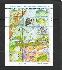 FISH - DOMINICA #1232 M/S MNH