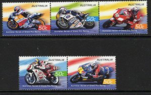 AUSTRALIA SG2450/4 2004 MOTORCYCLE RACING MNH