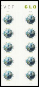 US 4740 Earth global F vert gutter block 10 MNH 2013