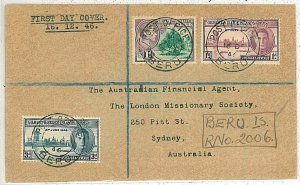 Gilbert & Ellice Is -   FDC COVER to AUSTRALIA - 1946 Victory Peace Issue