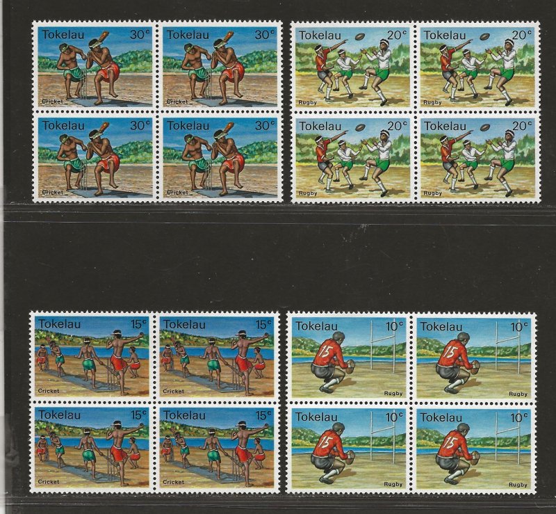 TOKELAU SC# 69-72   BLOCKS/4  FVF/MNH