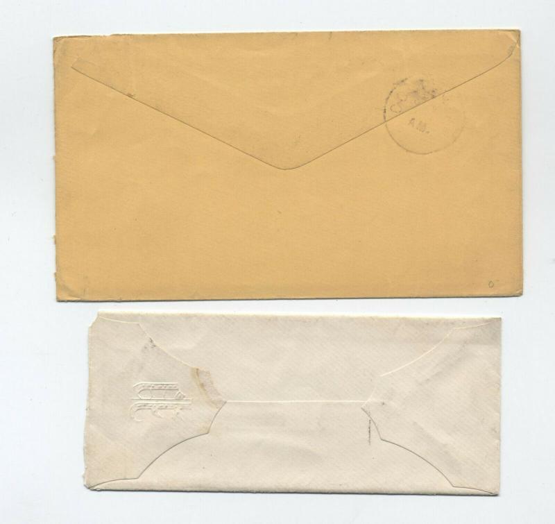 2 1860s covers #88 E grills one w/cert Charlestown, Salem MA [y4153]