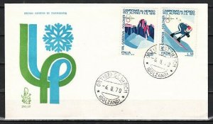 Italy, Scott cat. 1007-1008. Alpine Skiing issue. First day cover. ^