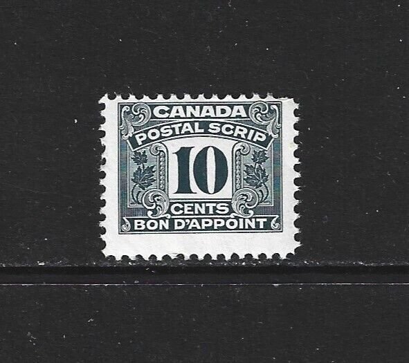 CANADA REVENUE - #FPS50 - 10c POSTAL SCRIP MINT STAMP MNH BACK OF BOOK BOB