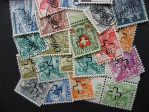 Switzerland 31 different M&U official stamps interesting group!