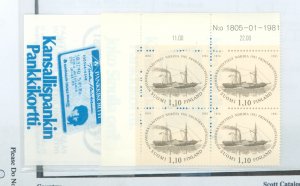 Finland #654 Mint (NH) Plate Block