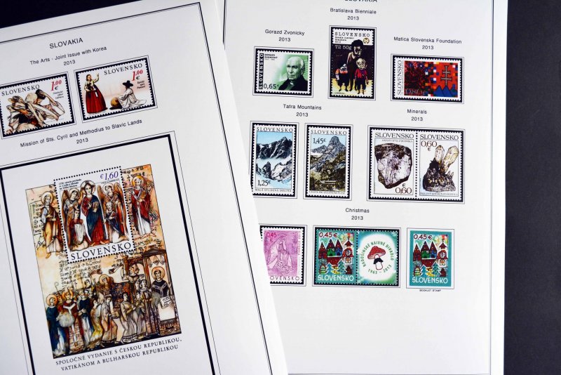 COLOR PRINTED SLOVAKIA 1939-2010 + 2011-2020 STAMP ALBUM PAGES (136 ill. pages)