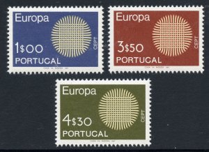 Portugal Scott 1060-62 MNHOG - 1970 EUROPA Issue - SCV $9.75