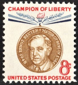 SC#1137 8¢ Champion of Liberty: Ernst Reuter (1959) MNH