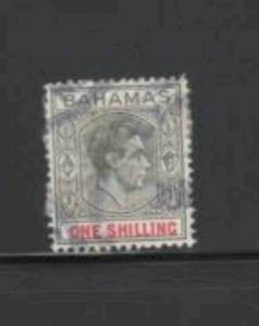 BAHAMAS #110 1941 1sh KING GEORGE VI F-VF USED