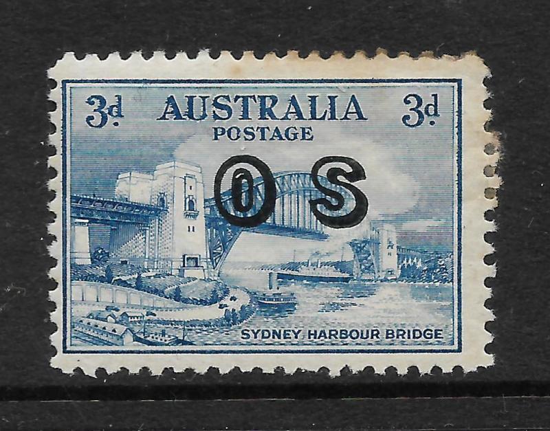 AUSTRALIA 1932  3d   BRIDGE  OFFICIAL  MH   SG O124