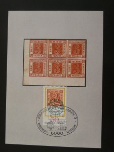 stamp on stamp first Saxony stamps postal history maximum card Germany 1982