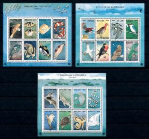 [56491] Palau 1994 Philatelic fantasies Fish Birds Vögel Oiseaux MNH Sheet