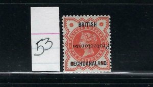 BECHUANALAND SCOTT #53A 1888-90  PROTECTORATE INVERTED OVERPRINT- MINT XXXH