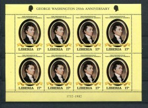 Liberia 1982 Mini-Sheet of 8 (Kleinbogen) US Presidents J.Monroe MNH 9250