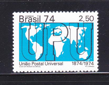 Brazil 1361 Set MNH UPU, Map (B)