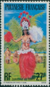 French Polynesia 1977 Sc#C148,SG256 27f Polynesian Dancer MNH