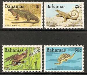 BAHAMAS SG690/3 1984 REPTILES & AMPHIBIANS MNH