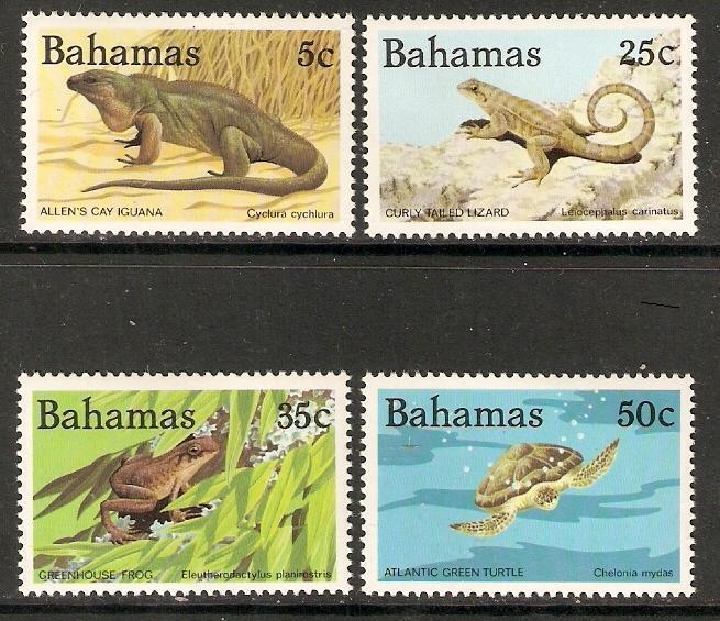 BAHAMAS SG690/3 1984 REPTILES & AMPHIBIANS MNH