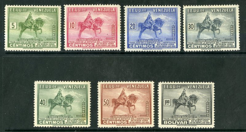 VENEZUELA C199-205 MNH SCV $20.00 BIN $10.00 BOLIVAR