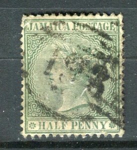 JAMAICA; 1885 early classic Crown CA Wmk. used Shade of 1/2d. value