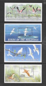 BIRDS - MALDIVES #2628-31 S/S  MNH