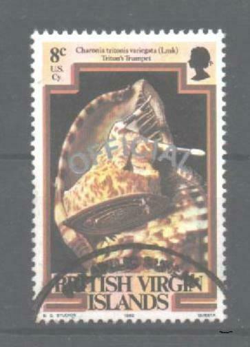 BRITISH VIRGIN ISLANDS SGO4a 1985 8c OFFICIAL TYPEII OVPT USED