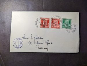 1941 England British Channel Islands First Day Cover FDC Guernsey CI Local Use