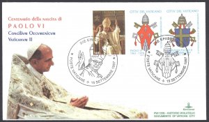 Vatican Sc# 1050 FDC 1997 Pope Paul VI