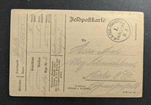 1915 WWI Germany Feldpost Cavall Division Postcard Cover