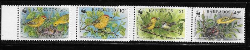 Barbados 1991 World Wildlife Fund Bird Yellow Warbler MNH A175