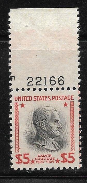 Scott #834 Plate # Single, Plate #22166 F VF MNH - HCV=$150.00  Type II