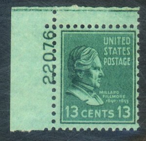 U.S. #818 MINT OG NH SINGLE PL#