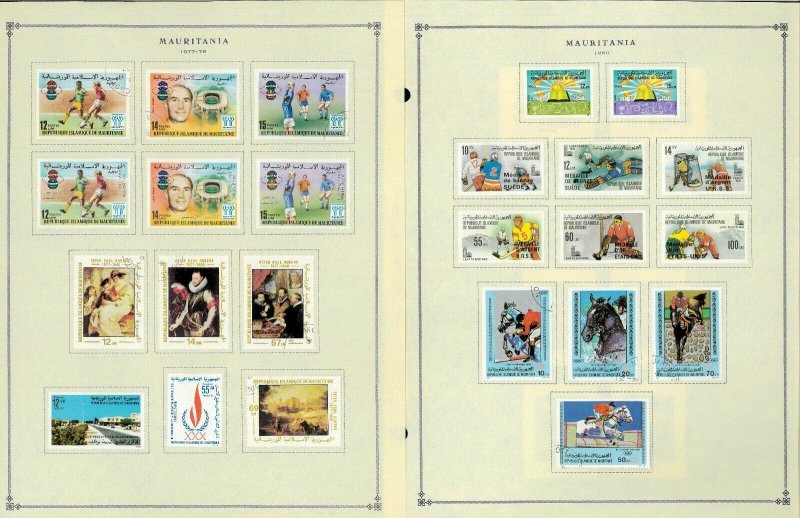 Mauritani 1941-1990 M & CTO Hinged on Scott International Pages Rhtough 1995