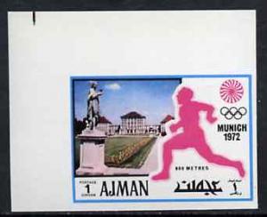 Ajman 1971 800 metres 1dh from Munich Olympics imperf set...