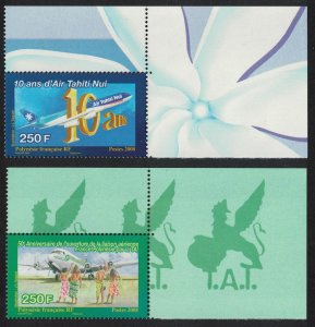 Fr. Polynesia Air Tahiti 2v Top Corners T2 2008 MNH SG#1104-1105 MI#1056-1057