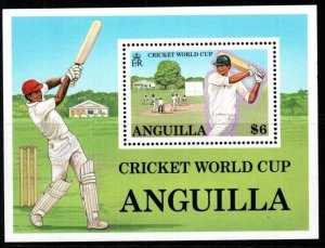 ANGUILLA SGMS782 1987 CRICKET WORLD CUP MNH